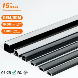 EU Warehouse Square Shaped Aluminum Channel for LED Strip Recessed Wall Corner Aluminum Alloy LED Profile