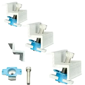 Easy Install Aluminum End Clamps Anodized Surface for Solar Panel Mounting Secure Durable Fixing Solutions 20-25 Year Service