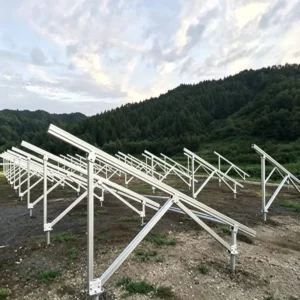 Easy Install Ground Solar Mounting System Photovoltaic Rail Mount Aluminum Pv Structure With Ground Screw