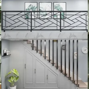 Easy Installation Stainless Steel Aluminum Contemporary Fence Stairs Terrace Villa Hotel Mall Balustrades Handrails Mirror