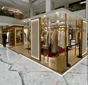 Easy-to-assemble Portable Light-emitting Profile Customized 3D Aluminum Combined Mobile Clothing Retail Store