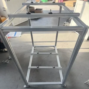 Eco Friendly Aluminum Profile Framing Storage Shelf Double Stack Unit for Stacking Two Outside Heat Pump Units Brackets