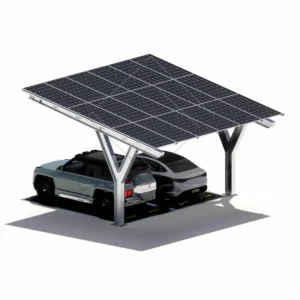 Efficient Steel Solar Carport Mounting Frame Anodized Finish Warranty for Community Centers Public