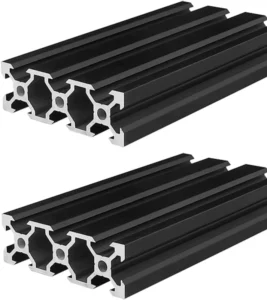 European Standard 20*60 T Slot V Slot Black Silver Extrusion Aluminum Profile for CNC 3D Printer Linear Rail