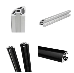 European Standard 2020R Aluminum Profiles 6063 T5 Semi Circular Arc Corner Extrusion for Exhibition Stand Frame