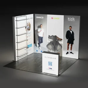 Exhibition Booth Background Wall Display Stands Fabric Exhibit Frame Aluminium Profile Exhibition Booth