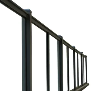 Exposed Frame Railing Aluminum Alloy Balustrade Stair Glass Railing Custom Design Glass Railing