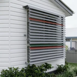Exterior Curtain Wall Facade Outdoor Sunshade Lightweight Heatproof Aluminum Louver