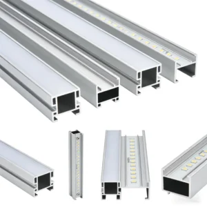 Factory Custom LED Strip Channel with Bending Cutting Welding Services 6000 Series Aluminum Alloy Extrusion Profiles