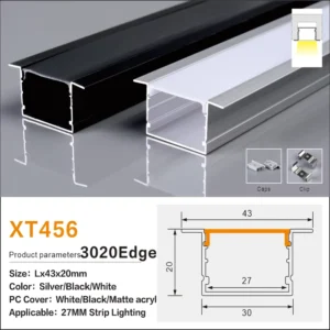 Factory Direct Corrosion Resistant LED Aluminum Profile 20mm Deep Extrusion for LED Tape in Kitchen Cabinet