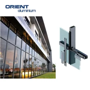 Factory Direct Sale Curtain Walls Accessories Aluminum Profiles Mullions Transoms Curtain Walls From China