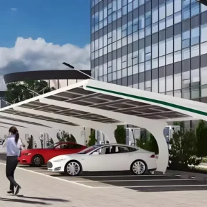 Factory Direct Sale Outdoor Solar Panel Carport Mounting Bracket Photovoltaic Carport Resident Solar Carport System 10kw on Grid