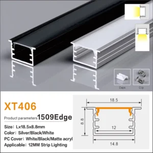 Factory Price Lightweight Adaptable LED Aluminum Profile Channel Custom Length Excellent Heat Dissipation for Kitchen Cabinet