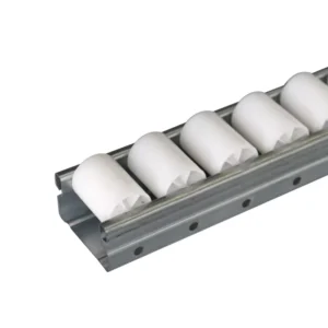 Fluent Strip Roller Tracks with Standard PE Roller Conveying Technology 60*33mm for Industrial Automation