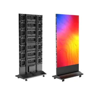 Fold Freestanding Slim LED Panel Shopping Mall Store Window HD Brightness Magnetic Modular Seamless Splicing Quick Assembly