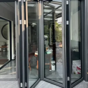 Folding Window Coffee Shop Milk Tea Shop Internet famous Shop bar Counter Design Glass Door