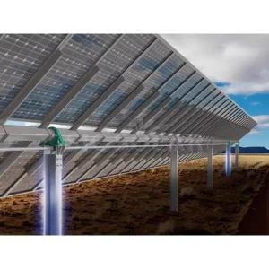 For 1mw 10mw Follow Sun Solar Panel Slewing Drive Solar Tracking System Heavy Steel PV Mounting Bracket Flat Single Axis