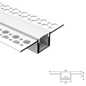 For Ceiling Recessed Gypsum Extrusions Aluminum Profiles LED Strip Lights Trimless Drywall 1M 2M 3M Black LED Profile Light