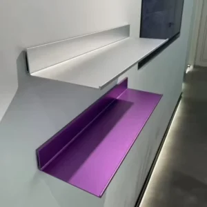 Foshan Factory Aluminum 6063 Profile LED Powered Wall Mounted Minimalism Display Floating Shelves Customizable Size Home Decor