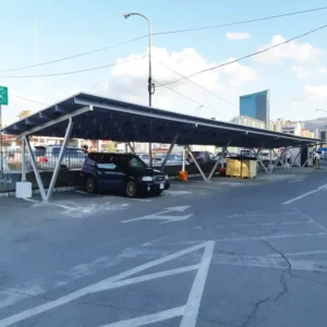 Framed PV Panel Aluminum CE Certified Car Parking Mounting Systems Solar Carport Mount Bracket Structure