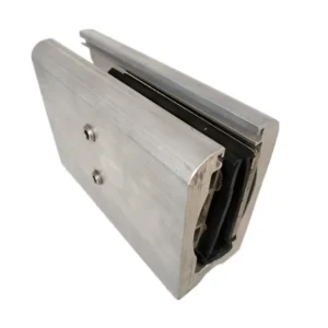 Frameless Aluminum Glass Balustrade U Channel Glass Railing Base Shoes With Cover for Floor Deck Mount
