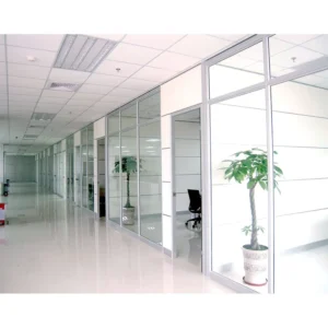 Full Height Aluminum Alloy Material Tempered Glass Surface Office Room Partition Wall