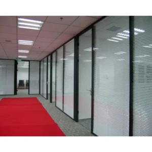 Full Height Aluminum Frame Tempered Glass Demountable Office Fixed Interior Partition Wall