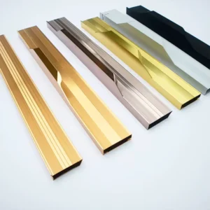 Furniture Decoration Aluminum Frame Profiles Handle Profile for Cupboard Kitchen Cabinet Door Edges