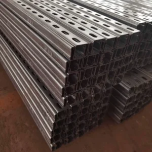 Galvanised Steel U C Channel Steel Pv Mounting Railings Parts Solar Panel Ground Tracking Frame