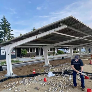 Galvanized Steel Solar Canopy Aluminum Alloy PV Carport Frame Solar Carport Mounting Structure