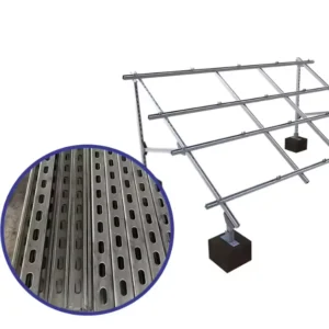 Galvanized Steel Solar Support Rail System Frame Photovoltaic Solar Power Generation System U-shaped Steel