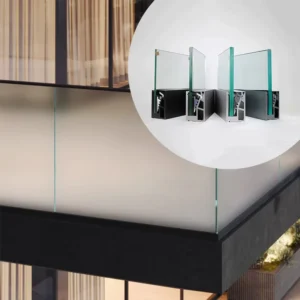 Glass Aluminum Trough for Staircase Groove Balcony Handrail Groove Guardrail Aluminum Profile Customization