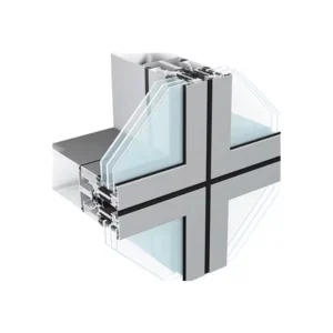 Glass Curtain Wall Decorative Aluminum Curtain Wall Profiles for Building Frame Less Curtain Wall System