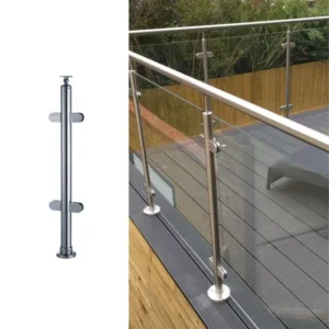 Glass Railing Post End Mid Corner Post Balustrade Stainless Steel Railing Fence Handrail Fence Balcony Deck Stairs Glass Panels