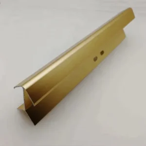 Golden Anodized 6000 Series Decorative Aluminum Extrusion Profile 0.6mm Thickness