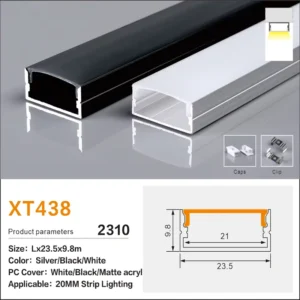 Good Quality Sturdy Square Led Aluminum Alloy Profile with Anodizing Surface for Hotel and Home Decoration