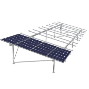 Ground Installed Galvanized Steel Pv Photovoltaic Bracket Fixed Bifacial Solar Panel Mounting Structure Design