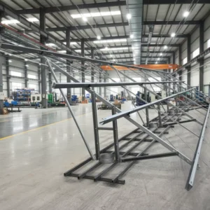 Ground Mount Solar System Concrete Foundation Structure Aluminium Hot Dip Galvanized Solar Mounting Bracket Large Scale Power