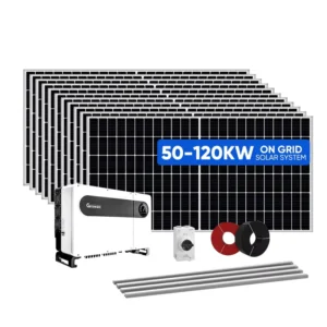 Growatt On Grid Solar Energy System 120kW 100kW 80kW 50kW MPPT Controller IP65 Protection Solar Panels Accessories