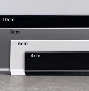 H100mm Fast Delivery Aluminum Skirting Line Metal Wall Base Cove Base Aluminum Skirting Trim for Department Hotel
