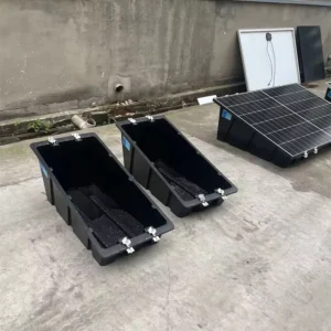HDPE Plastic ABS 10KW Flat Roof Ballast Solar Mounting Bracket Solar Panel Mounting FlatRoof Support Structure