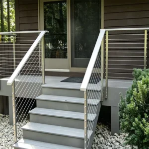 HIMOWAY METAL Outdoor Indoor Stainless Steel Balusters Stair Balcony Handrail Staircase Wire Cable Railing System