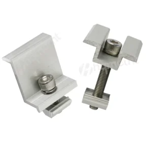 HQ IC01 Photovoltaic Solar Panel Mounting End Clamp Aluminum Profile Utility Scale Solar Brackets Heavy Duty Quick