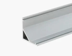HTD 90 Degree V Shape Mini Ultra thin Corner Mounted LED Aluminum Profiles for Wood Shelf Cabinet Showcase