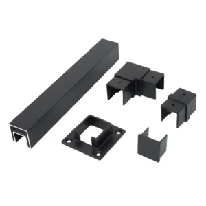 HYQY Custom OEM Service Balcony Staircase Deck Glass Balustrade Railing Post Fitting Aluminum Handrail For Stairs