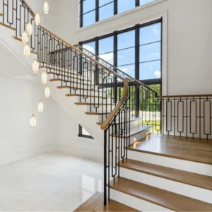 Heavy Duty Aluminum Alloy Stair Railing Custom Powder Coated Safety Handrail for Residential and Hotel Projects