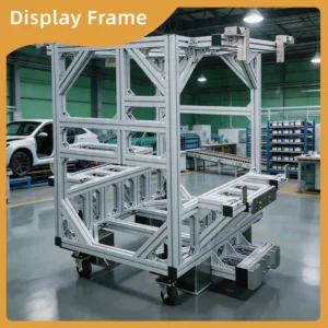 Heavy Duty Aluminum Extrusion Screen Display Stand with Reinforced Structure for Industrial Screen Display Events
