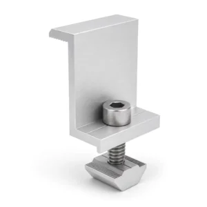 Heavy Duty Anodized Aluminum Alloy 6005 T5 End Clamp For Solar Rail Carport And Metal Roof Mounting Systems