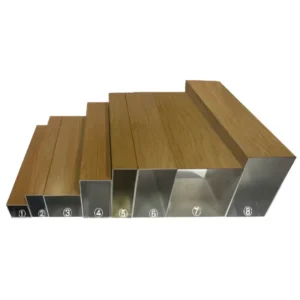 Heavy Duty Powder Coated Wood Grain Aluminum Square Tube Profile for Furniture Decoration Long Lasting