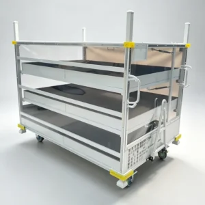Heavy Duty Profile Multi Production Line Supply Shelf Workshop Transfer Warehouse Material Handling Turnover Trolley